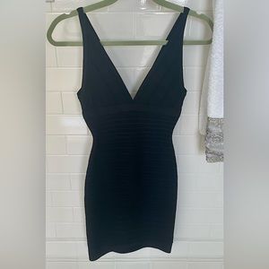Herve Leger black bandage mini dress